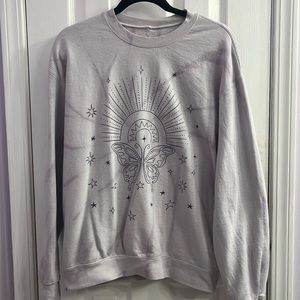 Pacsun Purple Tie-Dye Butterfly Sun crewneck size M